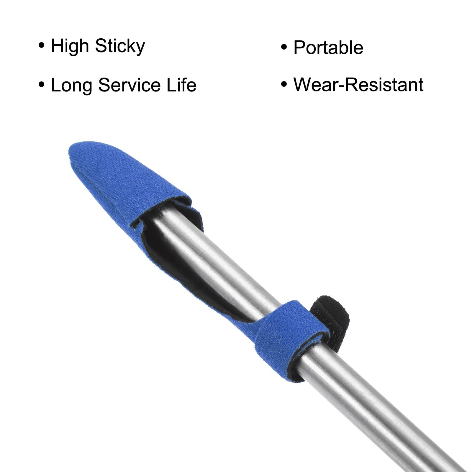 16 Pcs（8pairs blue） Fishing Rod Tip Cover and Tie, Cane Sleeve Protector Case Fastening Straps Accessories - Image 4