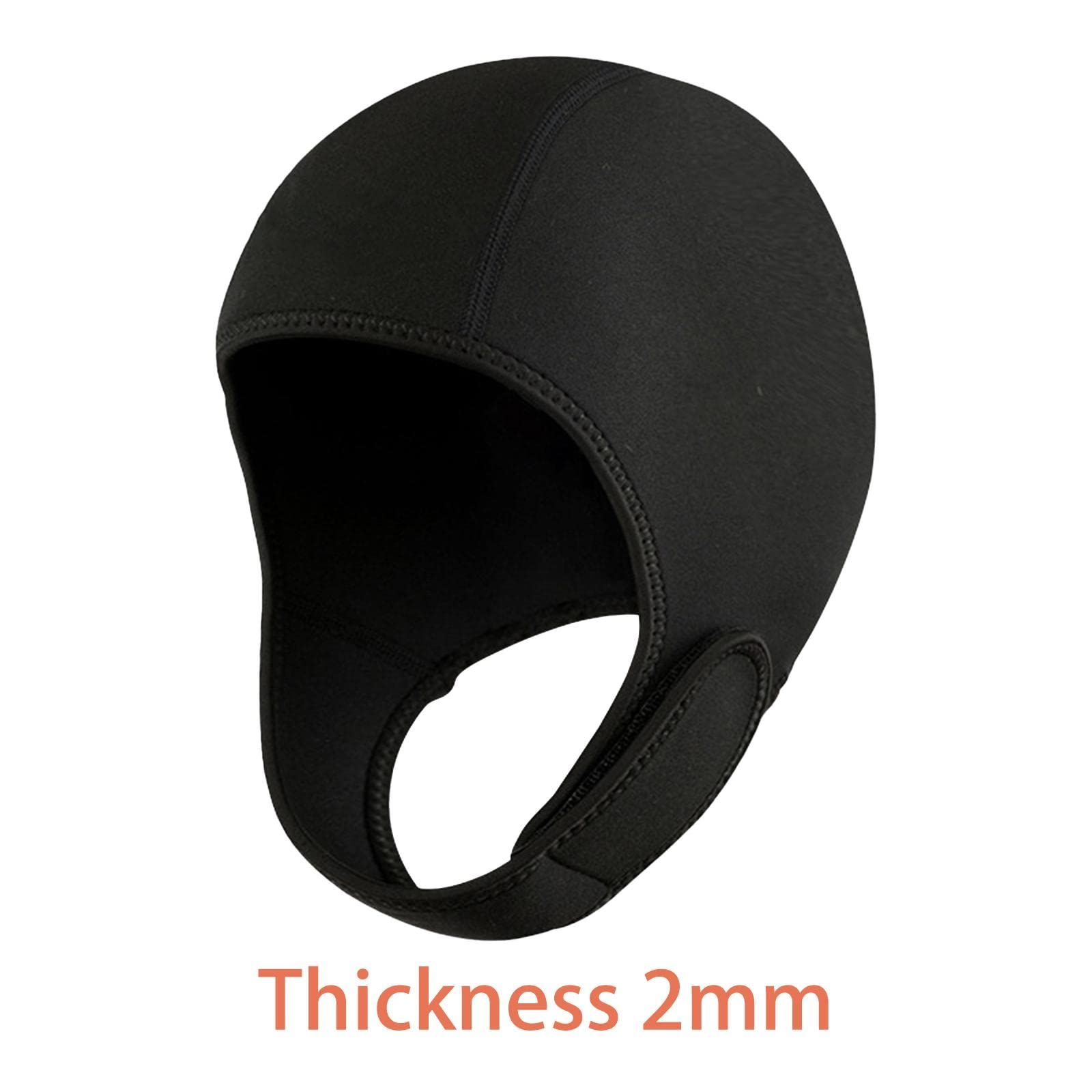 2 Pcs Diving Hood Thermal Wetsuit Hood Cap Swim Caps with Chin Straps Snorkeling Neoprene Surf Beanie 2 mm Diving Headgear for Men Women Sailing Water Sports - Image 2