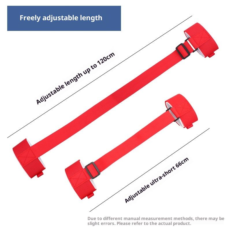 6 Pack Ski Carrier Straps Adjustable Shoulder with Cushioned Fastener Tape Strap Loop Strong for Adults Kids（black+red) - Image 5