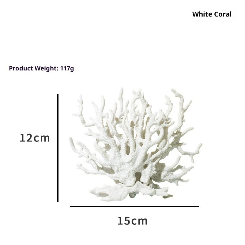 2pcs Artificial Aquarium Coral Ornament Plastic Fish Tank Plants Decoration for Aquarium Landscape （white+blue） - Image 2