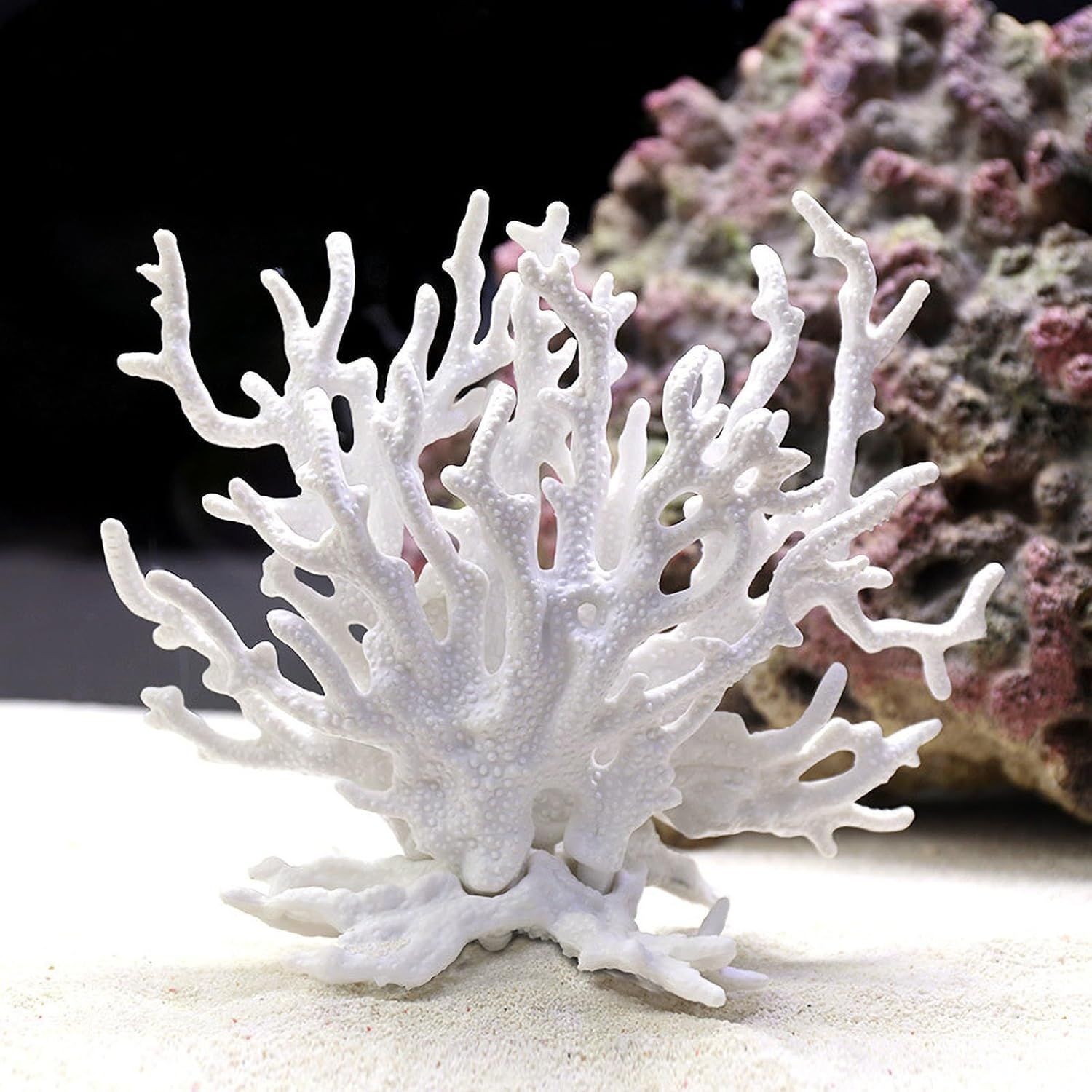 2pcs Artificial Aquarium Coral Ornament Plastic Fish Tank Plants Decoration for Aquarium Landscape （white+blue） - Image 5