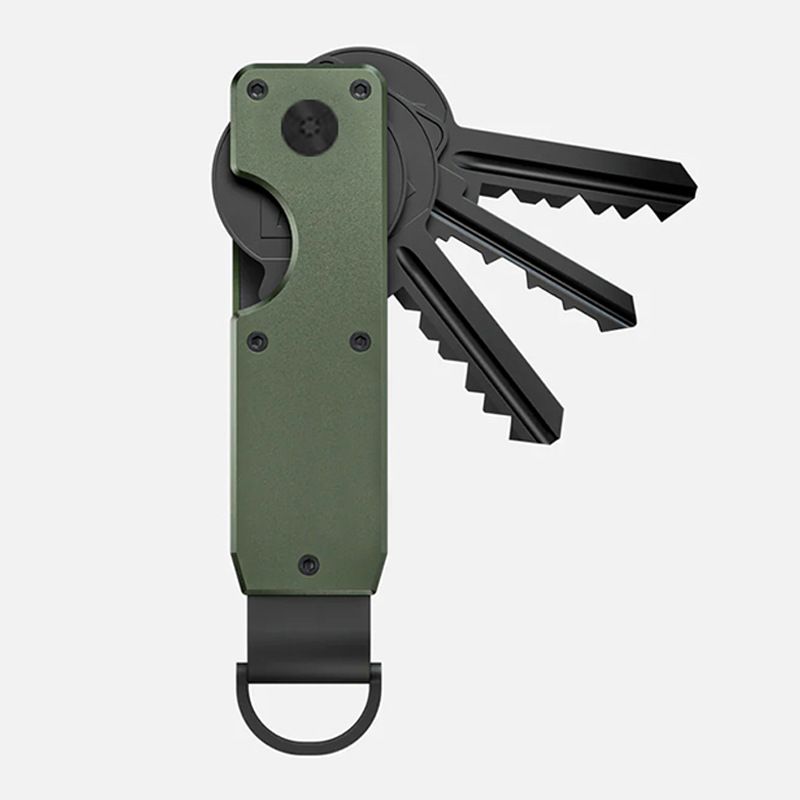 Key Organizer Minimalist Innovative Keys OrganizerSecures 2-6 Keys（olive drab，7*2cm) - Image 1