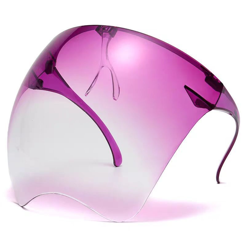 Gradient purple Tinted/Ombre Face Shield Full Cover Visor Glasses/Sunglasses (Full face goggles, protective goggles, protective face mask, splash proof) Amethyst/Fade - Image 4