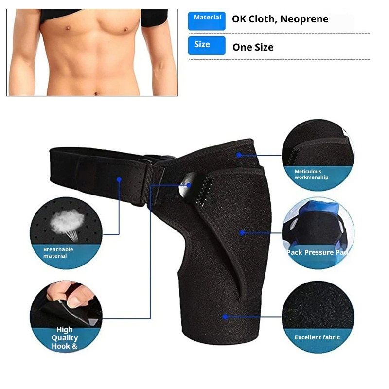Shoulder Support Brace with Pressure Pad for Men Women, Adjustable Shoulder Brace for Torn Rotator Cuff, Tendonitis, Dislocation, AC Joint, Bursitis, Labrum Tear, Pain,universal - Image 5