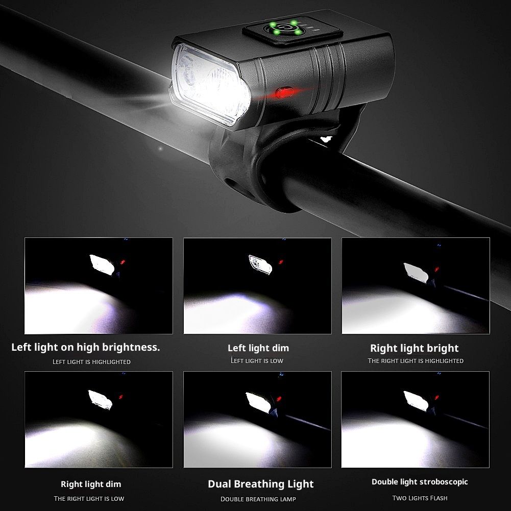 Bike Light, High Lumens Super Bright Bicycle Lite, USB Rechargeable Bike Headlight & Taillight Set, Waterproof Safety Bike Front & Rearlight for Road, Mountain, Night Riding - Image 5
