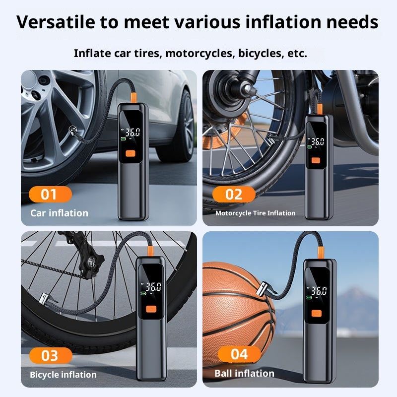 Tire Inflator Portable Air Compressor Cordless Rechargeable Digital Car Tire Pump for Car, Motorcycle, Bicycle & Balls - Image 5
