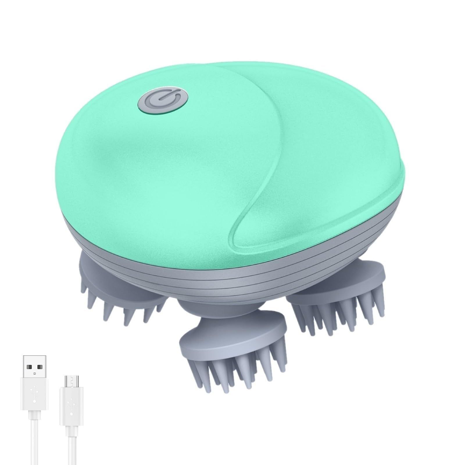 Upgraded Handheld Scalp Massager, with 3 Modes Electric Scalp Massager, Scalp and Back Scratcher for Relieving Tight Stiffness Muscles, Promote Bonding,green - Image 1
