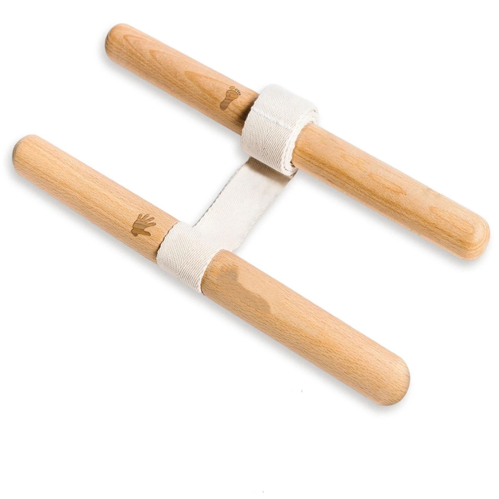 Stretching Tool – 2-in-1 Flexibility & Back Trainer | Daily Mobility & Pain Relief | Compact Stretch Aid for Home, Office(natural wood color32*3） - Image 1