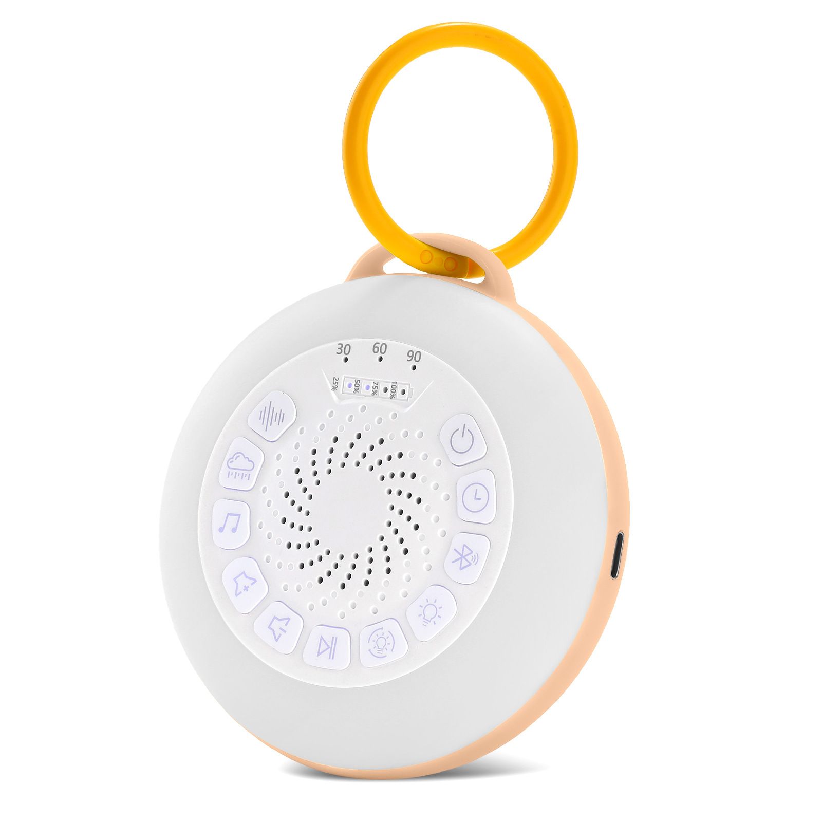 Sound Machine & Night Light - White Noise Machine with Battery Operated Night Light for Baby Nursery - Features 26 Sleep Sounds & 7 Light Colors - Baby Essentials（orange） - Image 1
