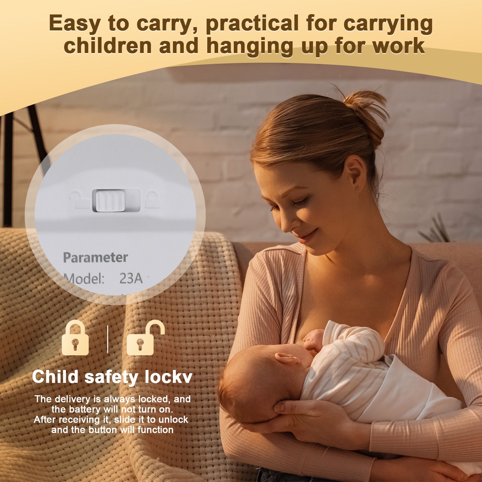 Sound Machine & Night Light - White Noise Machine with Battery Operated Night Light for Baby Nursery - Features 26 Sleep Sounds & 7 Light Colors - Baby Essentials（orange） - Image 4