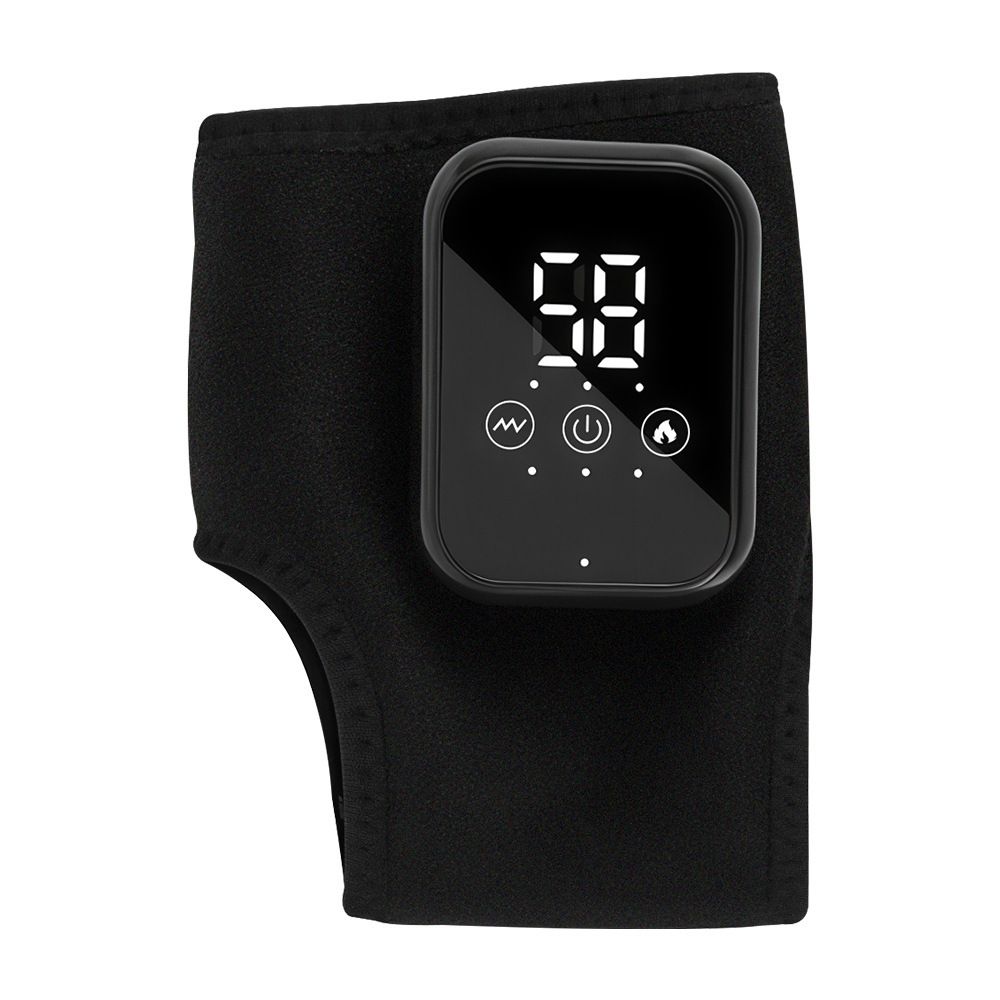 Cordless Foot and Ankle Massager with Heat, Ankle Heating Pad Wrap with Massage, Ankle Massager for Pain Relief, 3 Heat & Vibration Settings, Auto Shut-Off  1pcs black 17*1cm - Image 1