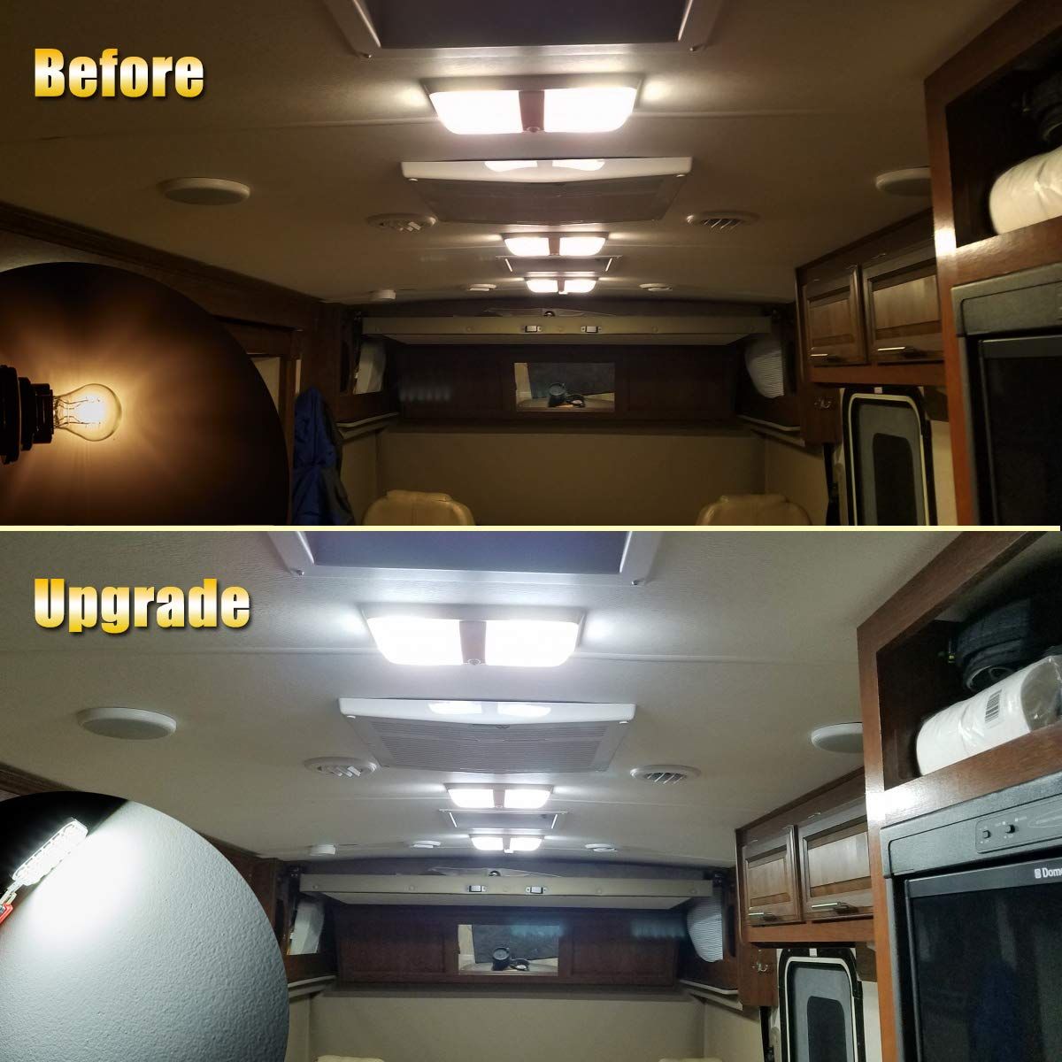 Super Bright T10 2835 36SMD LED Bulbs for 12V RV Ceiling Dome Light RV Interior Lighting Trailer Camper, (Pack of 20) - Image 3