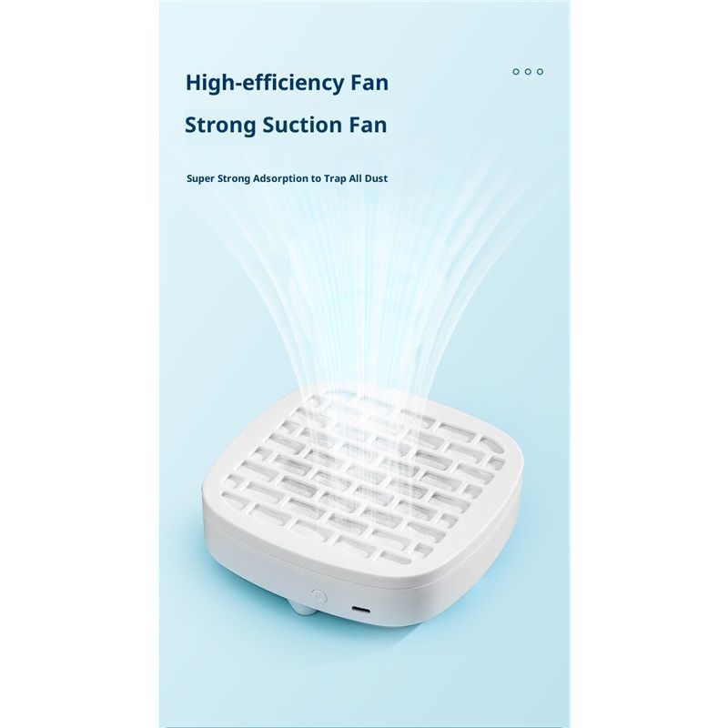 Nail Dust Collector, Cordless Dust Collector Nail Tech, Compact Powerful  Nail Vacuum Fan Rechargeable Dust Pedicure for Home, White（white） - Image 4