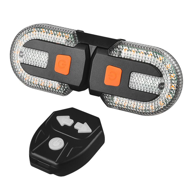 Bike Turn Signals,Bright Bicycle Turn Signals Front Back IPX5 Waterproof Wireless Remote Control Rear Bike Light USB Rechargeable LED Bike Flashlight - Image 1