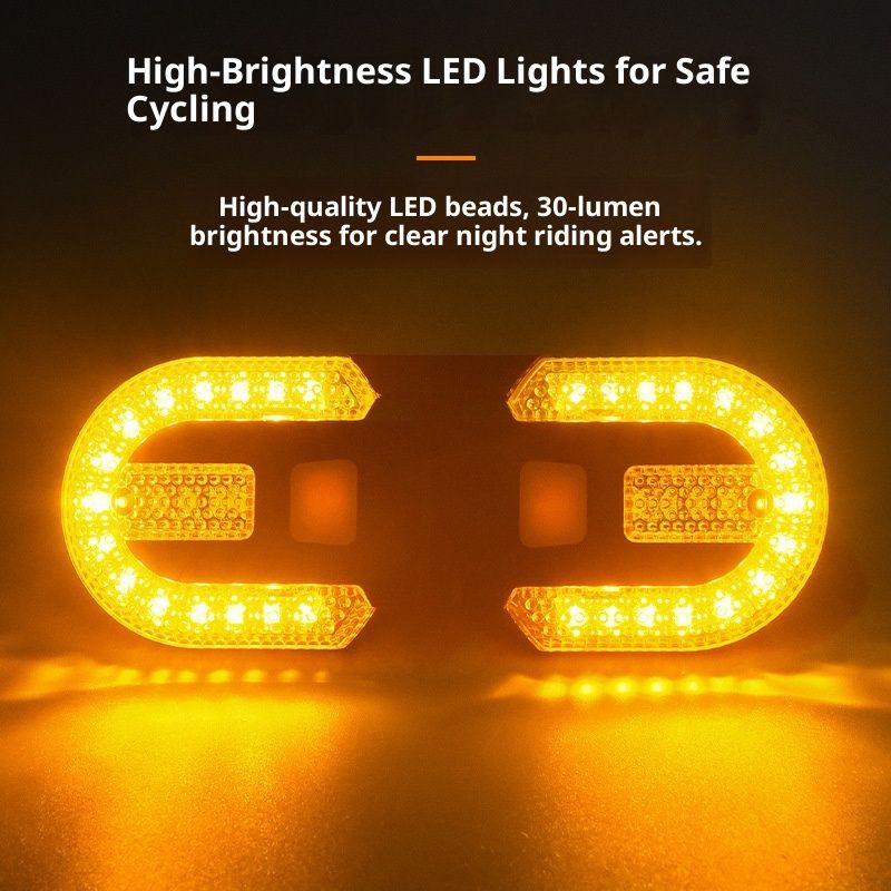 Bike Turn Signals,Bright Bicycle Turn Signals Front Back IPX5 Waterproof Wireless Remote Control Rear Bike Light USB Rechargeable LED Bike Flashlight - Image 3