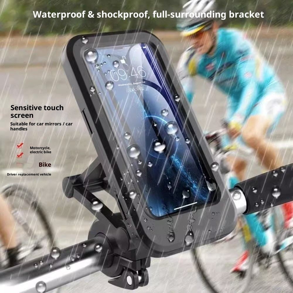 Phone Mount with Waterproof Protector, 360 Degree Adjustable Holder, Compatible with 7inch Roll Bar， Cell Phone - Image 3