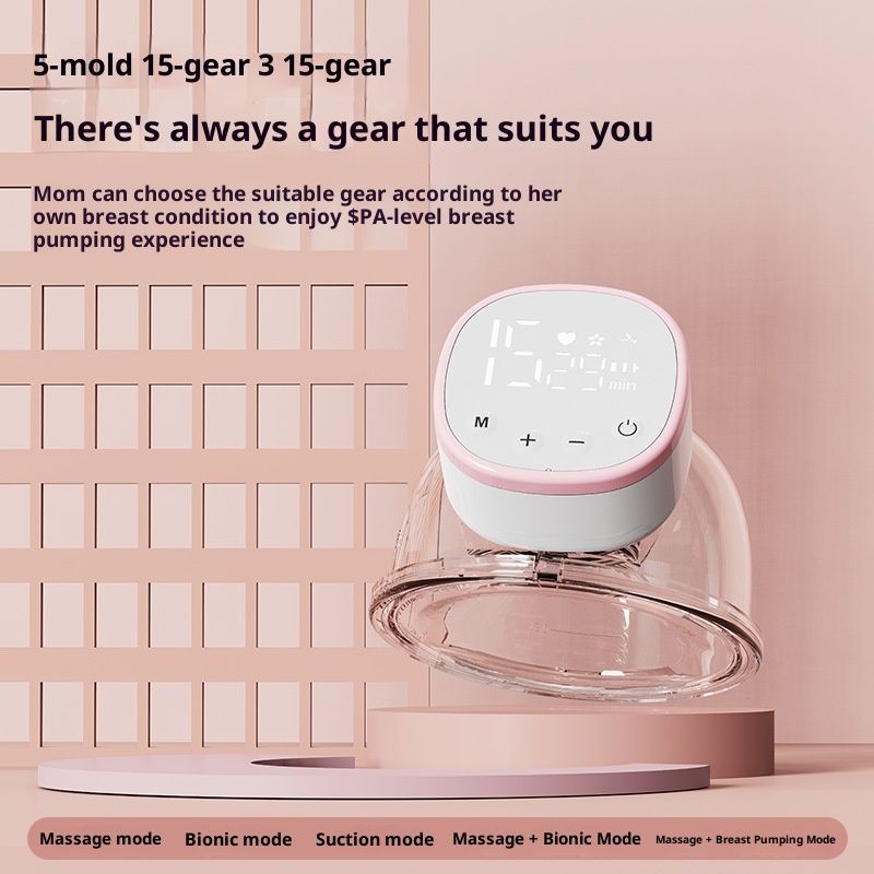 Upgraded Wearable Breast Pump, Hands-Free Design with Extended Battery Life & LED Display, Double Electric Portable Pump with 5ModesPink - Image 2