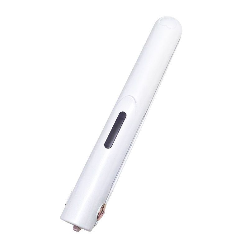 Cordless Hair Straightener 2 in 1 Mini Curler and Flat Iron Ceramic Portable USB Rechargeable Travel Hair Styler for Women Men with Pouch (White 19.5*2cm) - Image 1