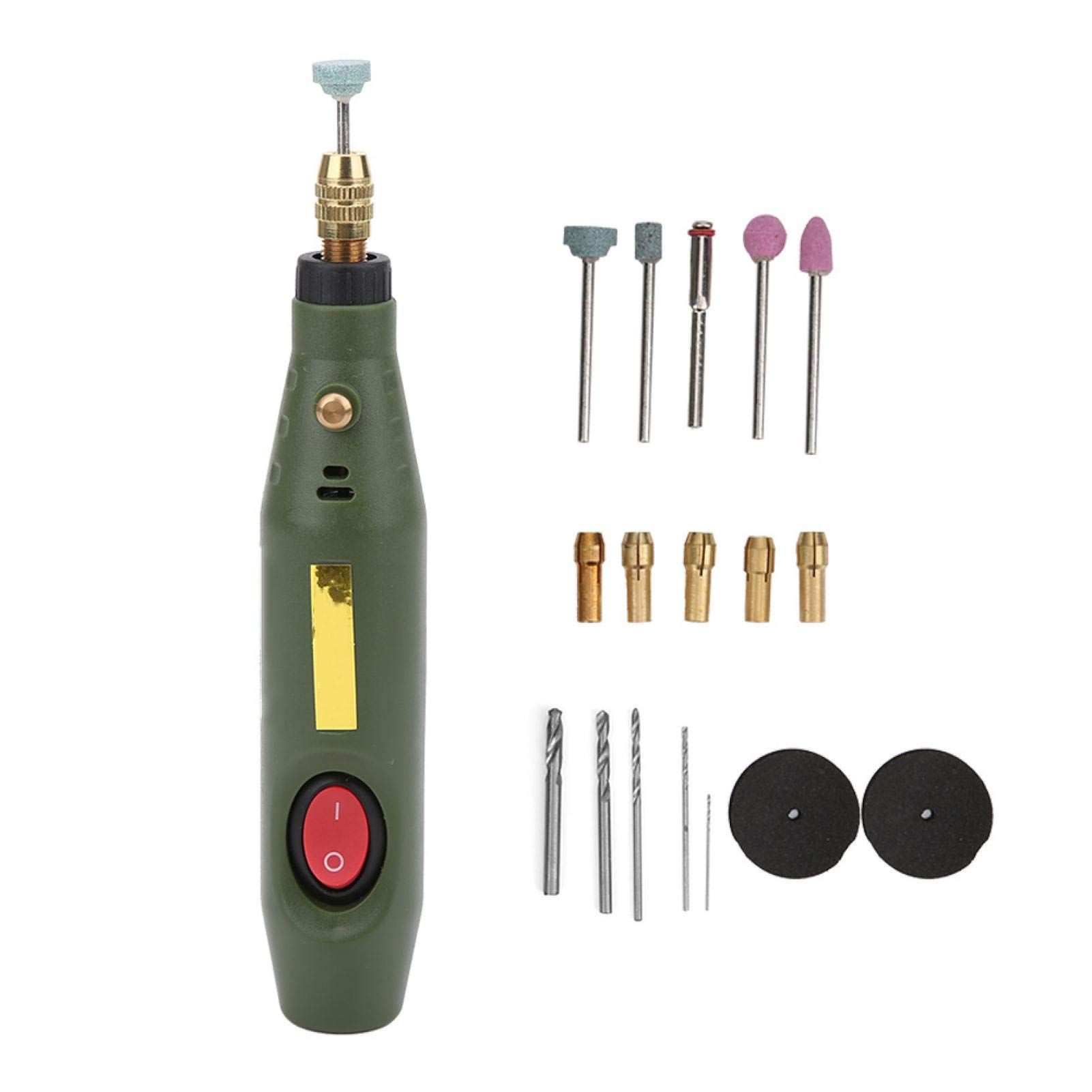 Electric Drill Rotary Tool Grinder Engraver Carver Accessory Kit for Agate Wood Carving Drilling Etching Sanding Polishing 18000RPM (US Plug) - Image 1
