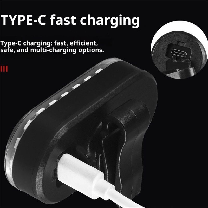 Bike Tail Light, Super Bright Cyclist Safety LED Warning Bike Flashlight,14 Modes Skateboard Light, Bicycle Rear Light Rechargeable & Waterproof, for Scooter Light Accessories - Image 4