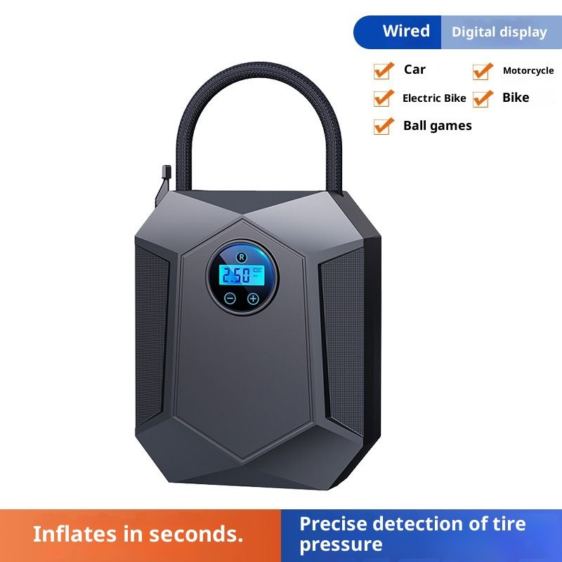 Digital Air Compressor for Car Auto Pump Portable Tire Inflator with LED Light 12V, Air Pump for Car Tires | Tire Inflator for Car, Ball, Motor - Image 3