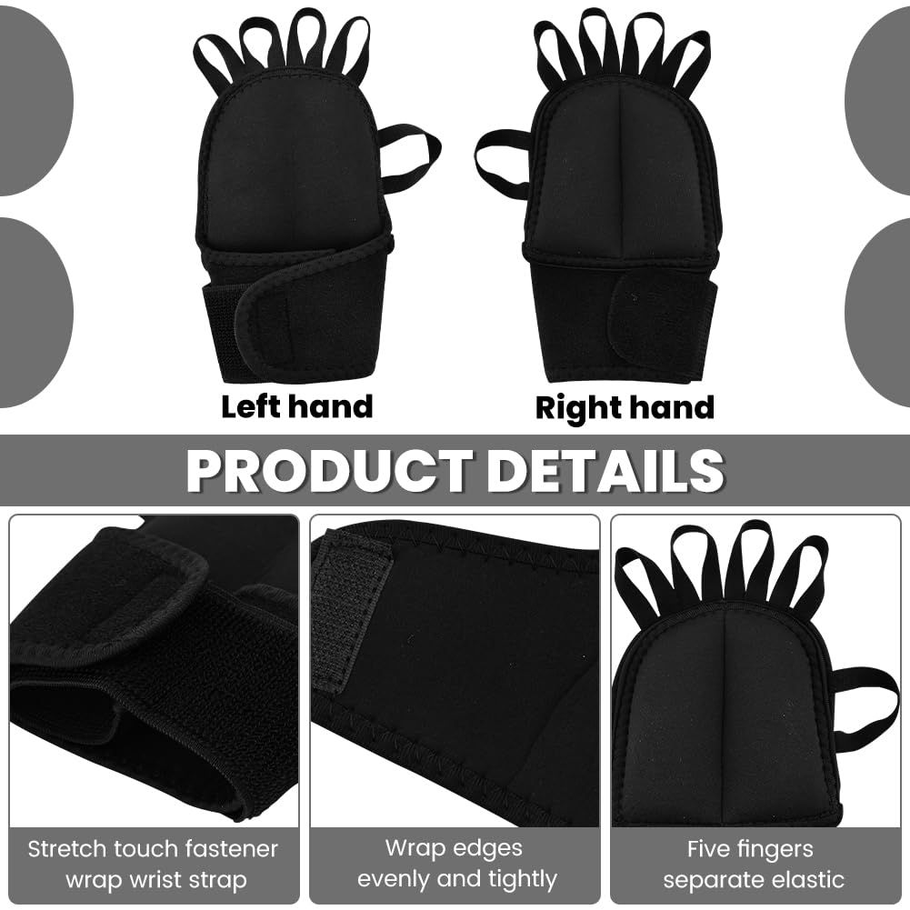 1 Pair Weighted Gloves for Tremors Hand Weight for Fine Motor Skills Hand Weighted Utensils Adjustable Weights Glove for Parkinson’s Essential Tremors Patients(Black) - Image 2