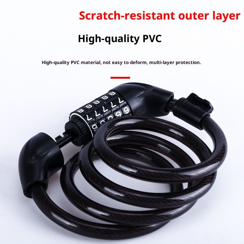 Bike Lock,  Bike Locks Cable, High Security 5 Digit Resettable Combination Coiling Bicycle Lock, Heavy Duty Anti Theft Cable Locks - Image 2