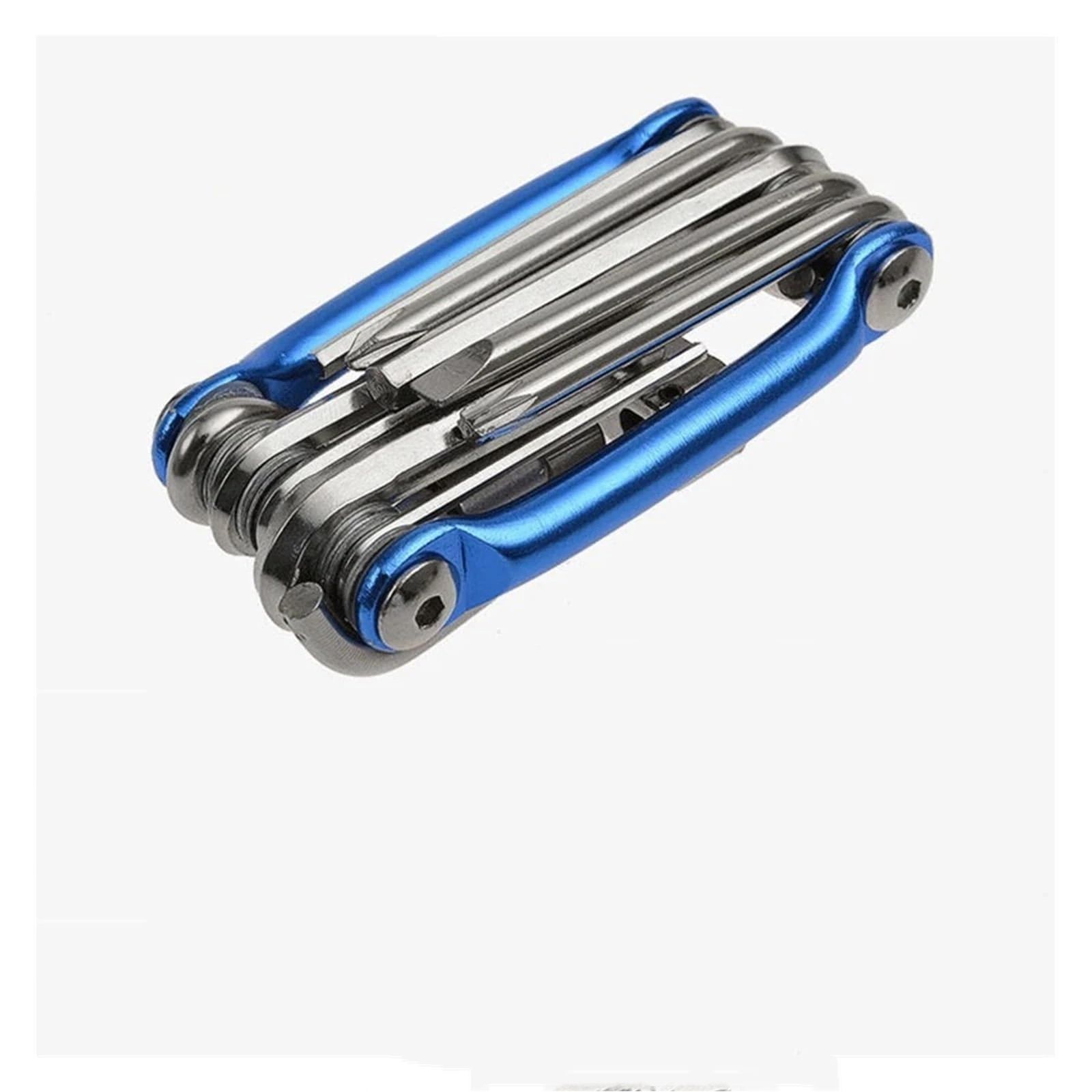 Bike Multitool - Bike Tool Kit -11 In 1 Lightweight Stainless Steel Bicycle Multi tool -  with Chain Clamps, Firm Wrench, Screwdriver, Straight Screwdriver, Hex Key Wrench, （blue） - Image 1