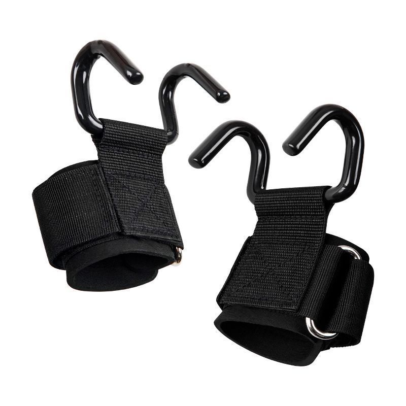 Weight Lifting Hooks (Pair), Wrist Strap Hooks for Weightlifting, Adjustable Men and Women Gym Lifting Straps Hook for Pull-Ups, Deadlifts, Strength Training, and Fitness Workouts - Image 1