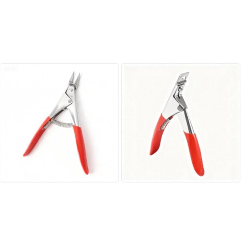 Nail Clippers Acrylic Nail Cutter Acrylic UV Gel False Nail Tips Edge U Clipper Cutter Manicure Tools Trimmers Nail Art Tools Acrylic Nail Clippers（red 2pcs） - Image 1