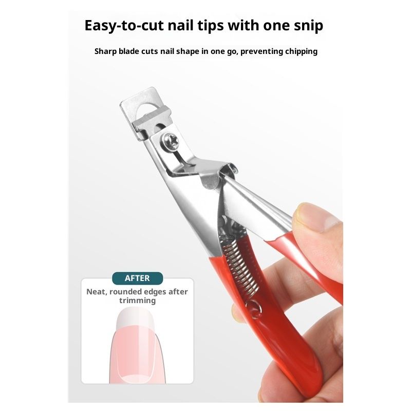 Nail Clippers Acrylic Nail Cutter Acrylic UV Gel False Nail Tips Edge U Clipper Cutter Manicure Tools Trimmers Nail Art Tools Acrylic Nail Clippers（red 2pcs） - Image 3