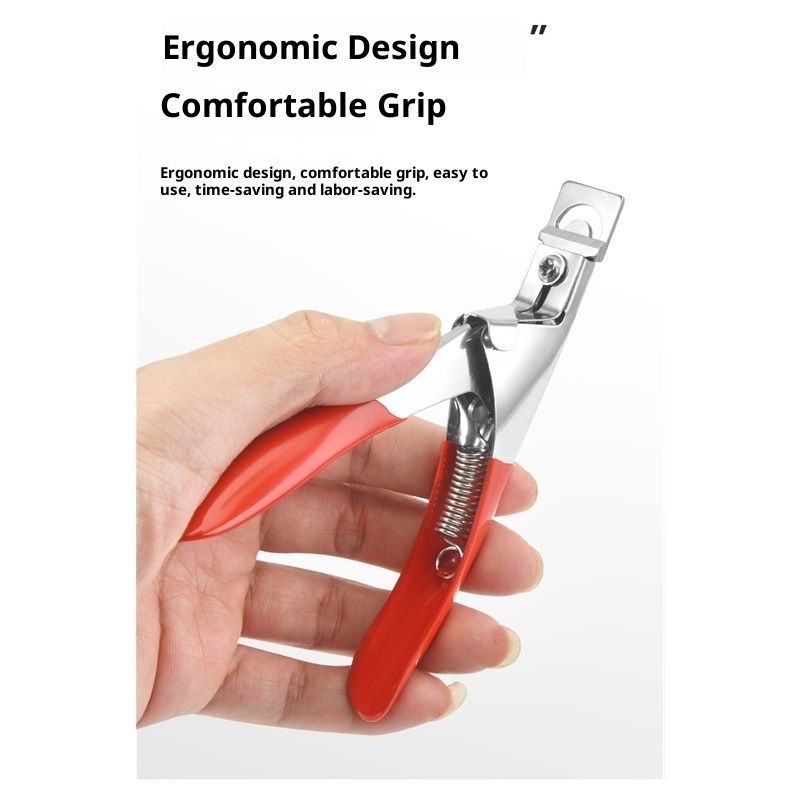 Nail Clippers Acrylic Nail Cutter Acrylic UV Gel False Nail Tips Edge U Clipper Cutter Manicure Tools Trimmers Nail Art Tools Acrylic Nail Clippers（red 2pcs） - Image 4