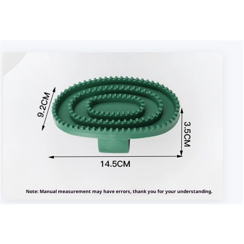 2pcs Soft Rubber Curry Comb Brush with Handle for Horses, Dogs, Cats Short Hair Medium Large Dogs Cats Rabbits（green large size） - Image 5