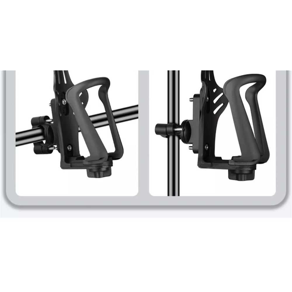 Bike Water Bottle Holder, Universal Motorcycle Drink Holder Fits Handlebar & Frame with Screw Tool, Bicycle Bottle Cage Accessories for Kids Adults (Compatible with 2.16-2.95