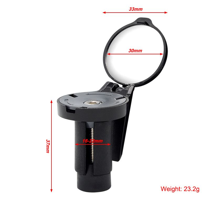 Bike Bar End Rear View Mirror 2 Pack - Adjustable HD Convex Glass Rearview Mirror for Road Bike Drop Bar End or Handlebar End of Mountain Bike, Bicycles, Scooters - Image 4