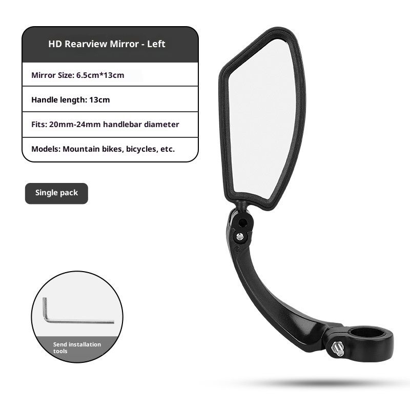 Handlebar Bike Mirror – HD , Wide Angle, Adjustable 360° Rear View – Shatterproof, Anti-Glare, Premium, MTB, E-Bike, and Commuter Cycling Safety(1 Pair) - Image 2