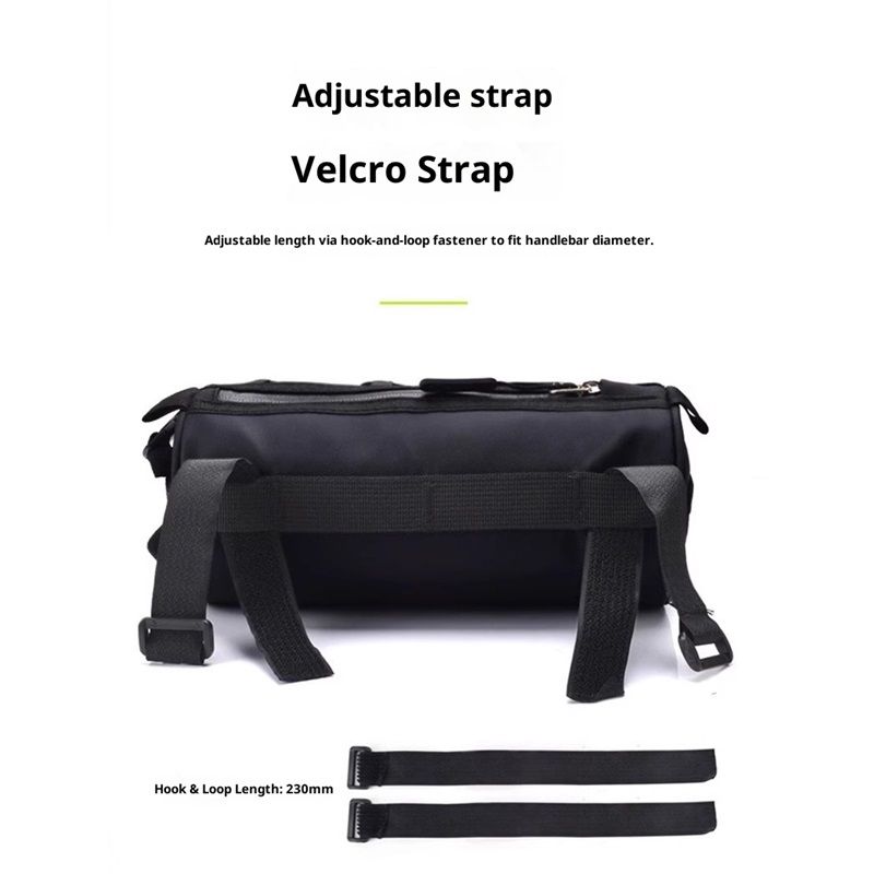 Bike Handlebar Bag Small Bicycle Handle Bar Bag Handy Front Bike Bags Handlebar Storage Pouch Pack with Shoulder Strap Little Mountain Road Bike Barrel Bag - Image 5