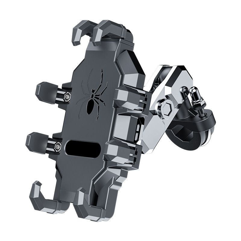 Motorcycle Phone Mount Holder - Motorcycle Cell Phone Mounts, Adjustable Bike Phone Holder,Black (handlebar model) - Image 1