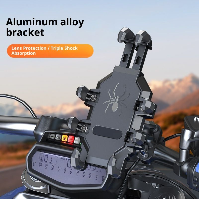 Motorcycle Phone Mount Holder - Motorcycle Cell Phone Mounts, Adjustable Bike Phone Holder,Black (handlebar model) - Image 2