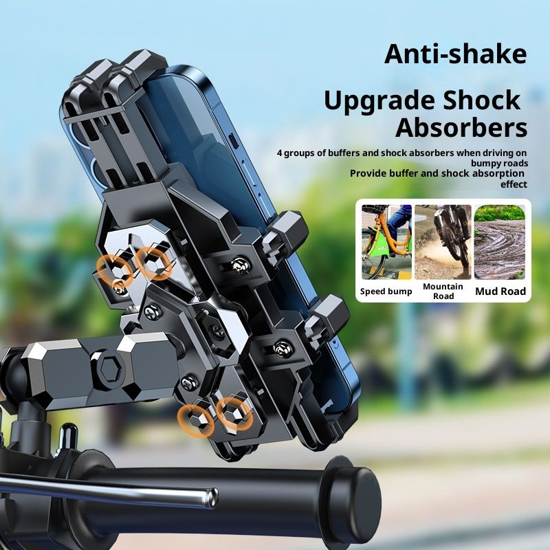 Motorcycle Phone Mount Holder - Motorcycle Cell Phone Mounts, Adjustable Bike Phone Holder,Black (handlebar model) - Image 3