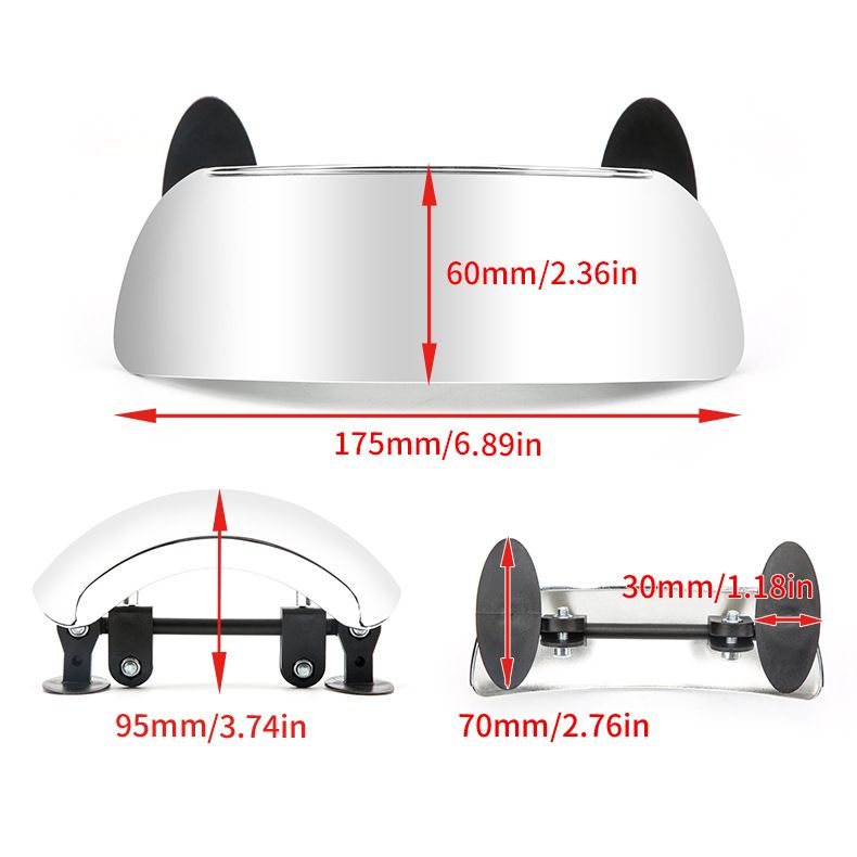 Motorcycle Mirrors 180 Degree Wide-angle Safety Rear View Mirror Blind Spot Side Mirror for Motorcycle, Scooters, Cars, Aircrafts, Boats - Image 5