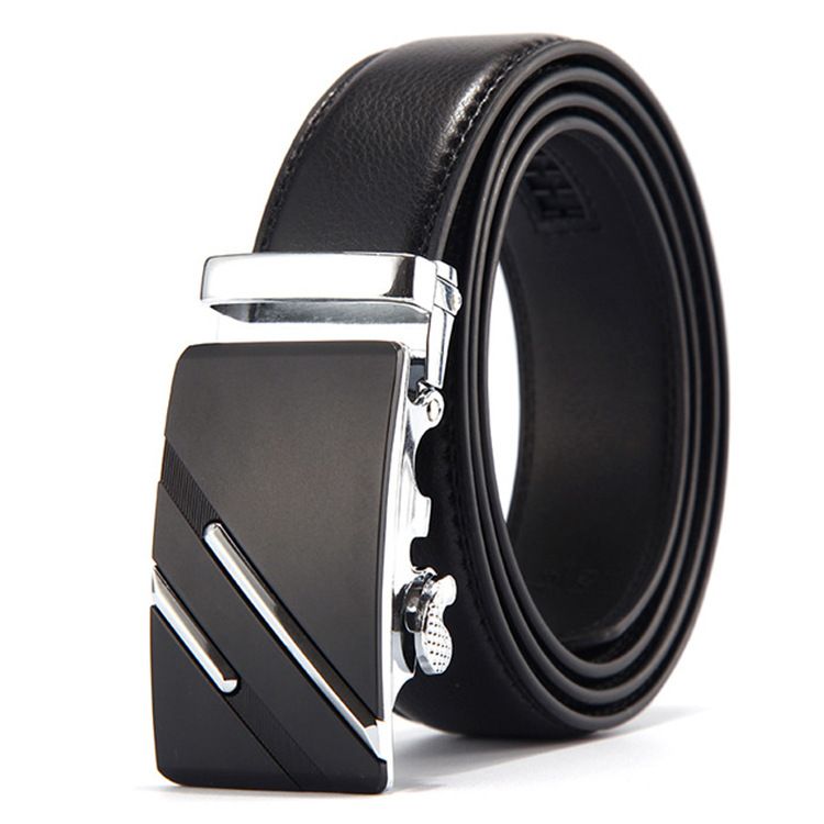Men's Automatic Belt Leather Business Casual Style Slide belt,  for men Slide Belt Strap Automatic Leather Belt Buckle - Image 1
