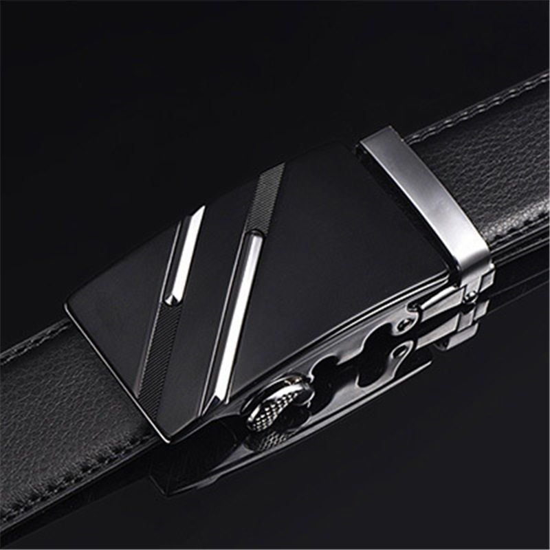 Men's Automatic Belt Leather Business Casual Style Slide belt,  for men Slide Belt Strap Automatic Leather Belt Buckle - Image 2