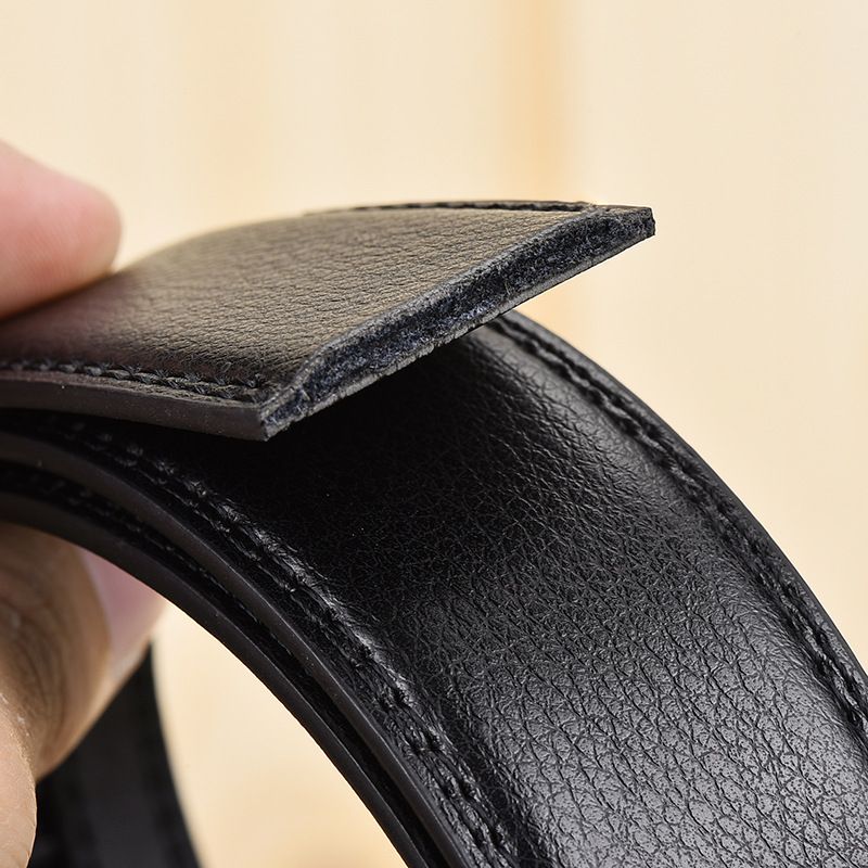 Men's Automatic Belt Leather Business Casual Style Slide belt,  for men Slide Belt Strap Automatic Leather Belt Buckle - Image 4