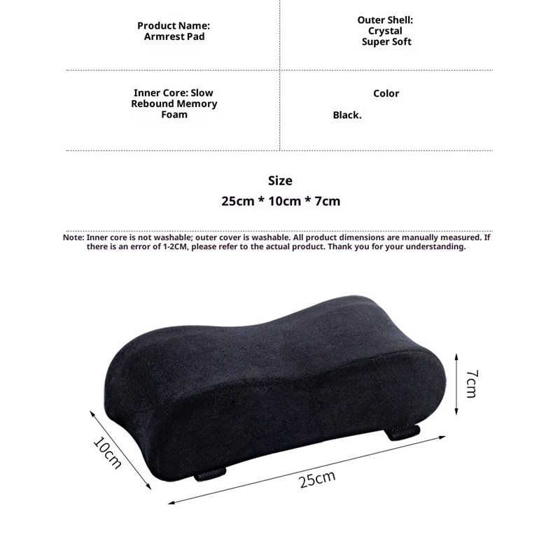 Thick Memory Foam Office Chair Arm Pads - Office Chair Armrest Covers Provide Elbow Cushion and Relieve Pressure - Ergonomic Desk Chair Arm Covers - Gaming, Computer Chair Rest Pads (a pair) - Image 5