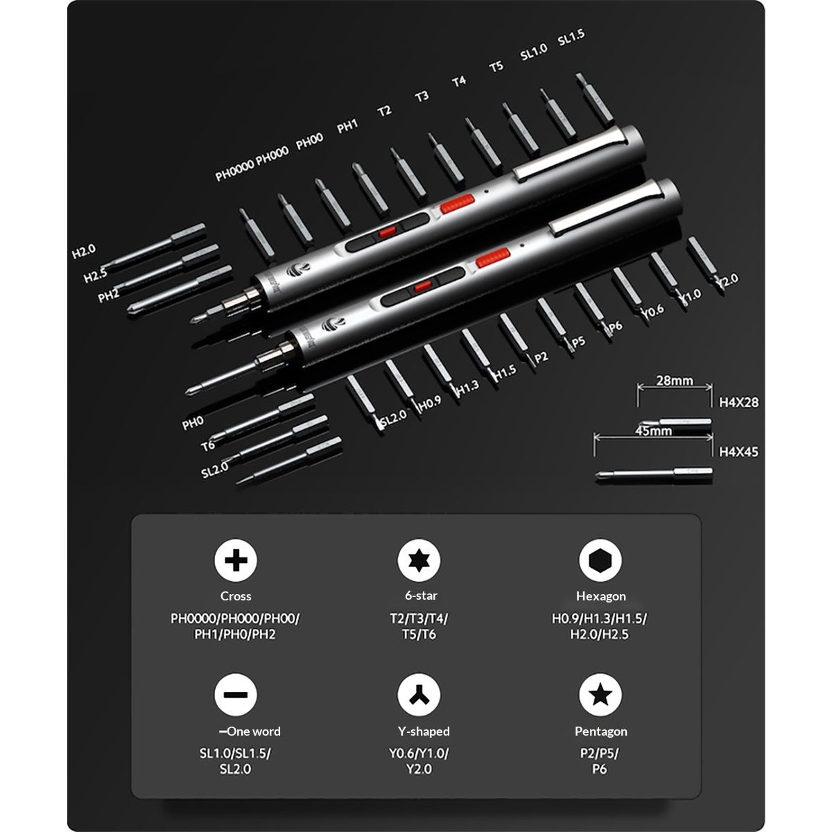 Mini Electric Screwdriver, Precision Screwdriver Set, USB-C Rechargeable, Compact Magnetic Tool for Phone, Laptop, Camera, DIY Projects, Electronics Repair - Image 2
