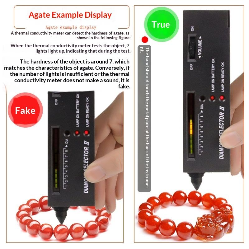 Diamond Tester Pen – Portable Jewelry Diamond Testers for Real and Fake Gemstones – Professional Gemstone Detector Tool with LED Light, Audible Signal & Battery Operated Design for Accurate Testing - Image 4
