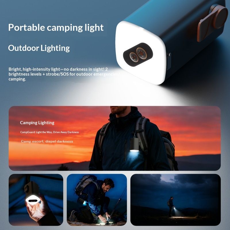Tiny and Portable Air Pump Battery USB Rechargeable Electric Air Pumps Inflate Deflate Air Mattress Camping Light Air Pump Outdoor Quick Inflation for Pool Floats Beds Vacuum Storage Bags - Image 2