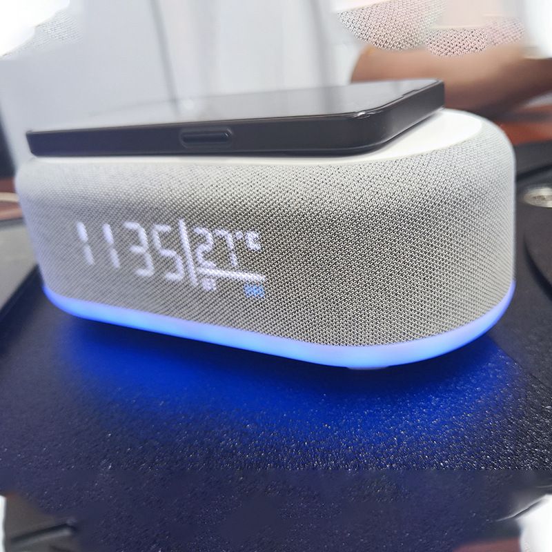 Bluetooth Wireless Speaker, Fast Charging, LED Display, USB Charger, Dimmable Night Light, Alarm Clock Feature, Wireless Charger, Digital Clock, - Image 3