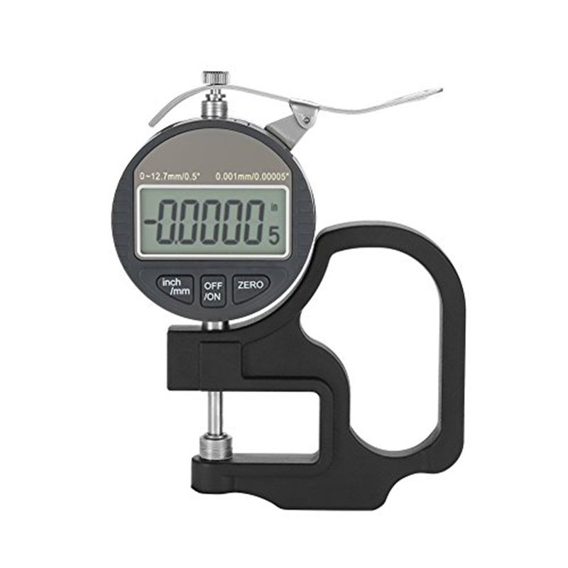 Digital Thickness Gauge, Electronic Micrometer Thickness Meter for Paper Leather Cloth Wire Measuring Tool Range 0-12.7mm Accuracy 0.001mm - Image 1